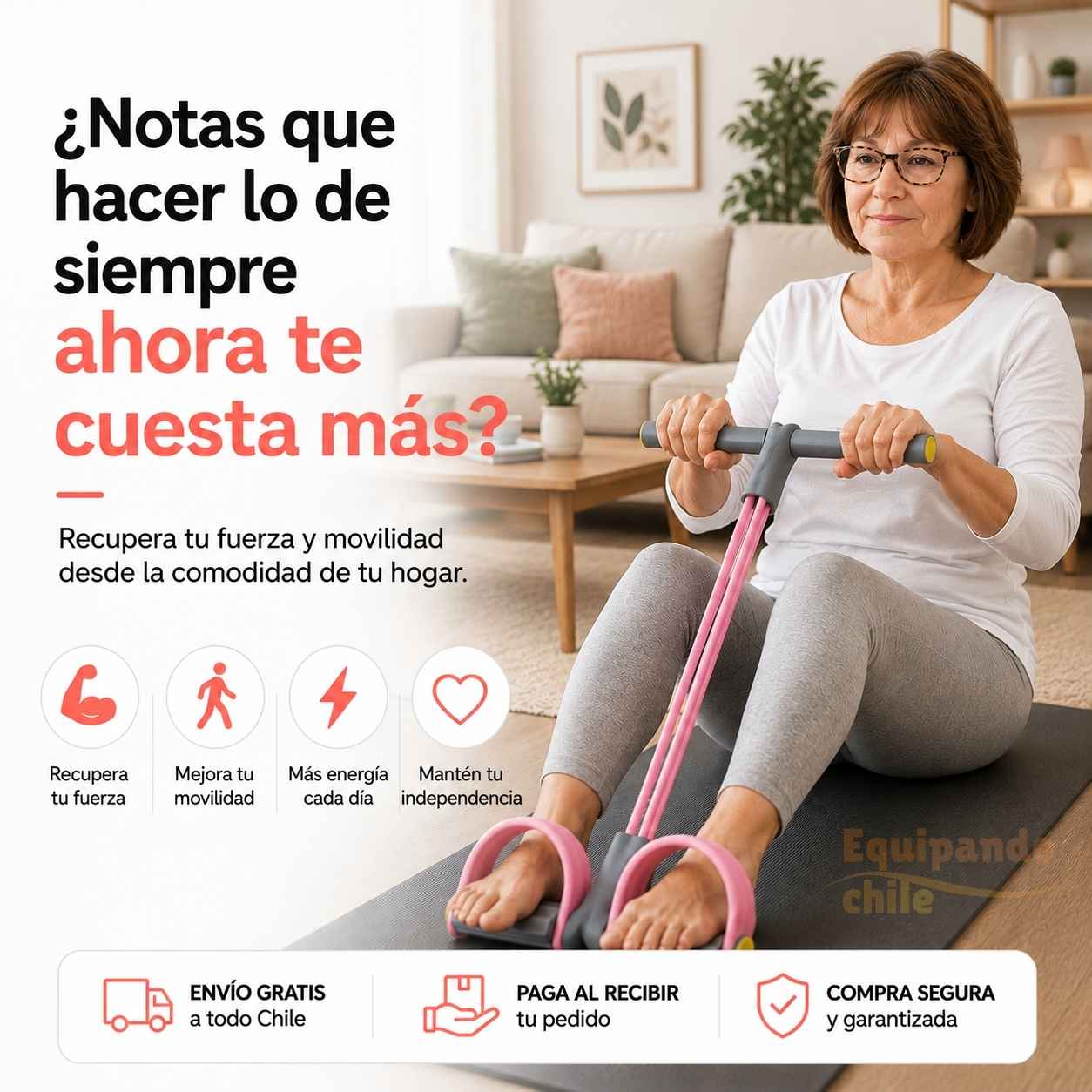Fortalece tu cuerpo antes de que las cosas mas simples te cuesten más.